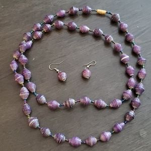 Handmade Necklace and Earrings